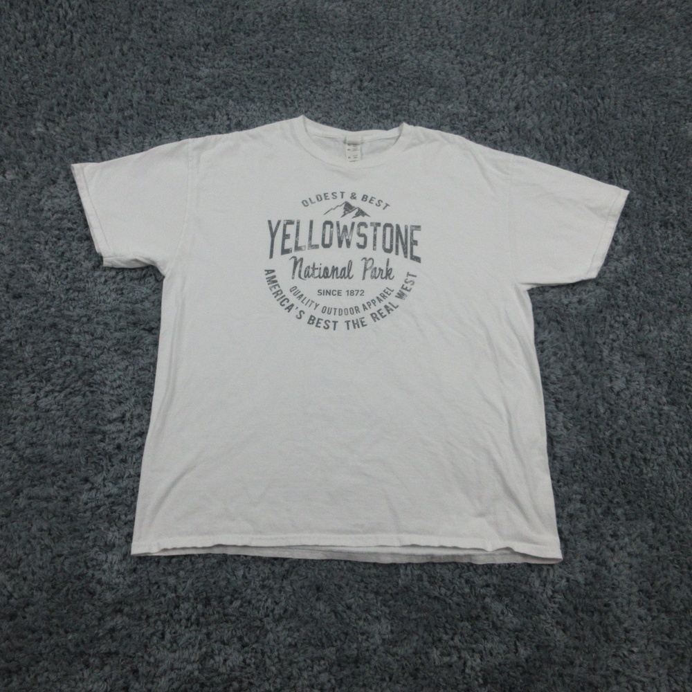 Yellowstone National Park Shirt Mens XL Fruit of the Loom Graphic Outdoor Tee